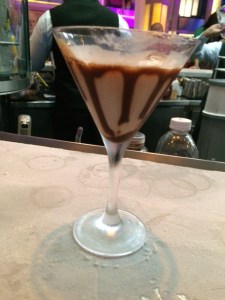 Chocolate Martini on Ice-Covered Bar